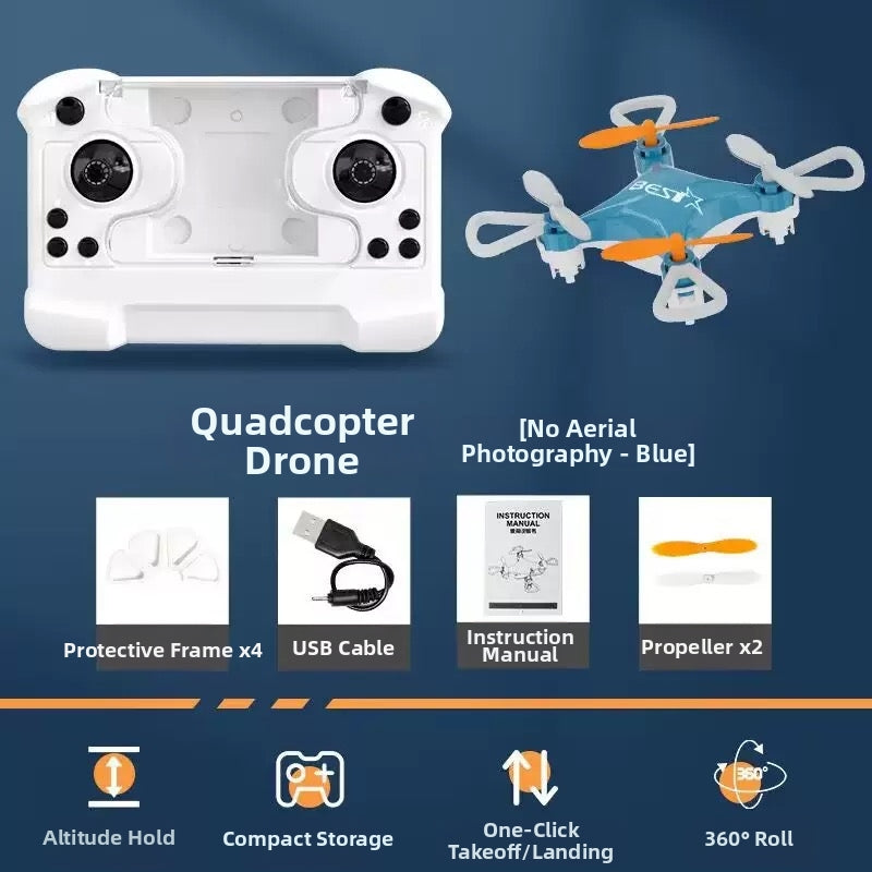 KaiwatoyยฎMini Remote Control Aircraft New Children's Toy Micro Aircraft Fixed Height Quadcopter Electronic Gadget