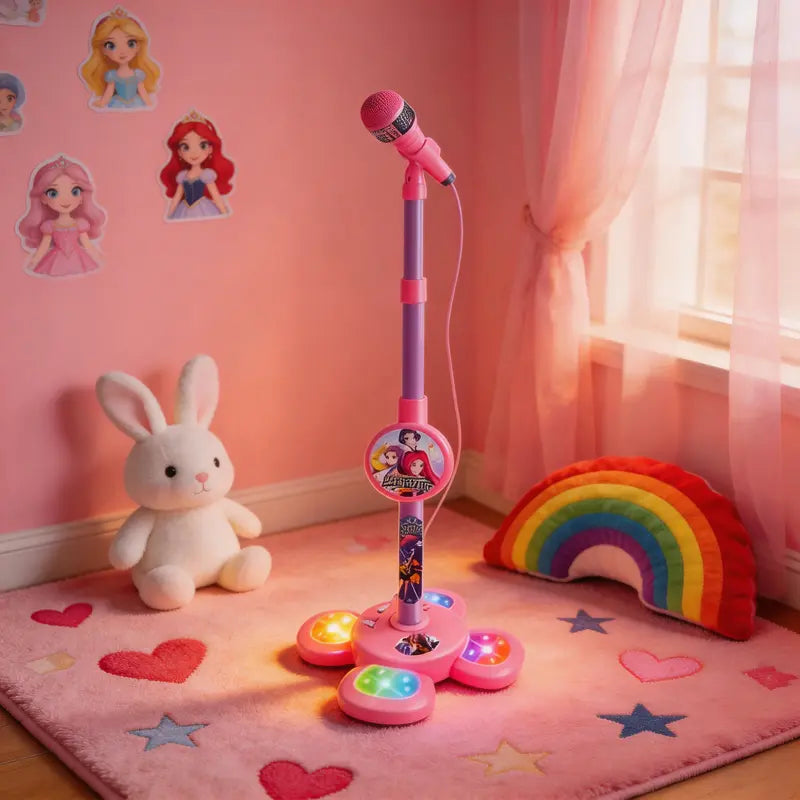 KaiwatoyยฎUnleash Your Child's Inner Pop Star! This Karaoke Microphone Toy with Colorful LED Lights & Built-in Music Encourages Singing, Boosts Confidence, and Makes a Perfect Birthday Gift for children Aged 3+