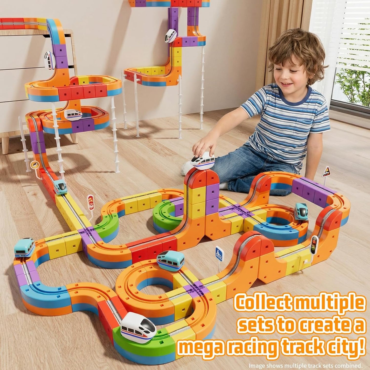 Kaiwatoyยฎ3D Train Tracks: Mix-and-Match STEM Cube Construction Kits