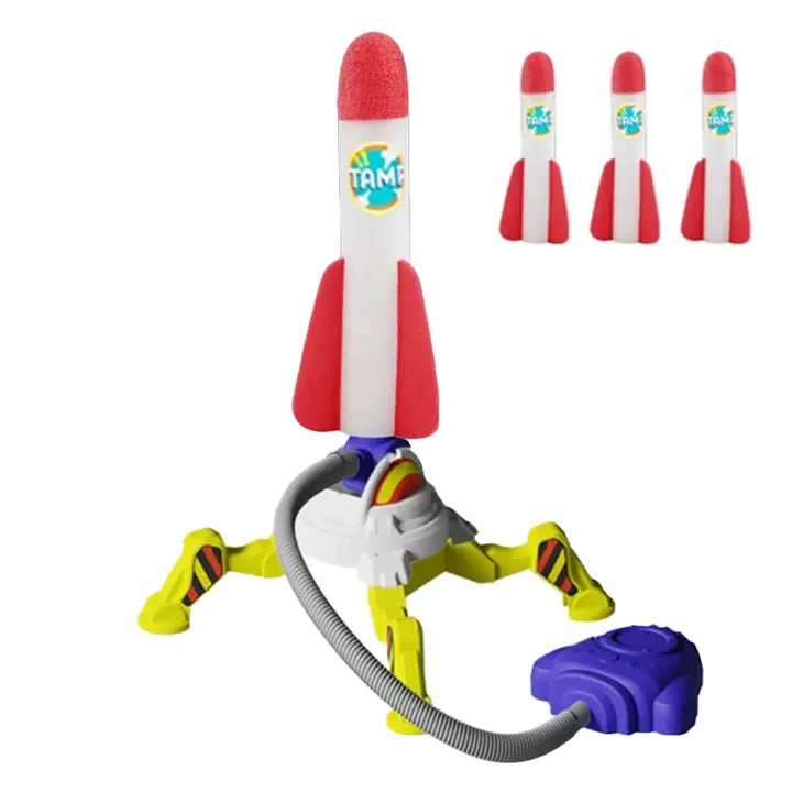 Rocket Launch Toys 2 Pack Launchers for Kids with 6 Foam Rockets