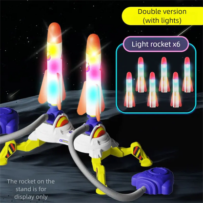 Rocket Launch Toys 2 Pack Launchers for Kids with 6 Foam Rockets