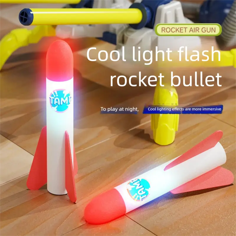 Rocket Launch Toys 2 Pack Launchers for Kids with 6 Foam Rockets