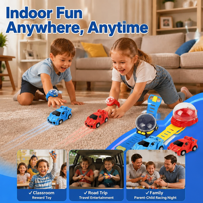 Wearable Watch RC Car | One Button Pop-Up Mini Racer For Quiet Indoor Play