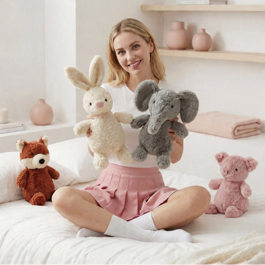 Penguin Plush Toys, Rabbit Plush Toys, Fox Plush Toys, Elephant Comfort Blankets