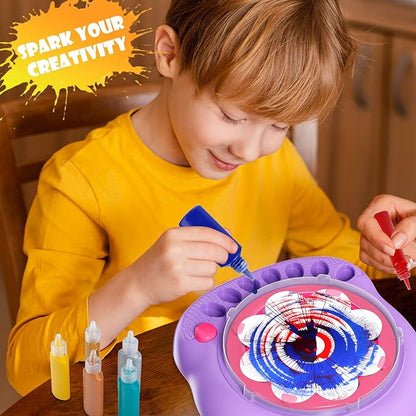 Kaiwatoy®Paint Spin Art Machine Kit for Kids, Arts & Crafts Painting Spinner Toys Kits Sets for Boys & Girls