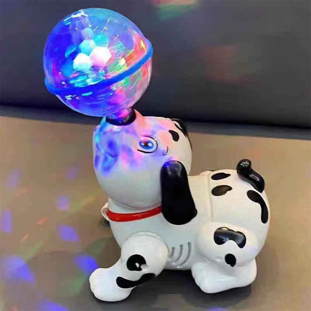 Interactive Spinning Sea Lions /Dog Motorized Toy - Rotating Light Music Projection Singing Animal for Kids, Battery Powered