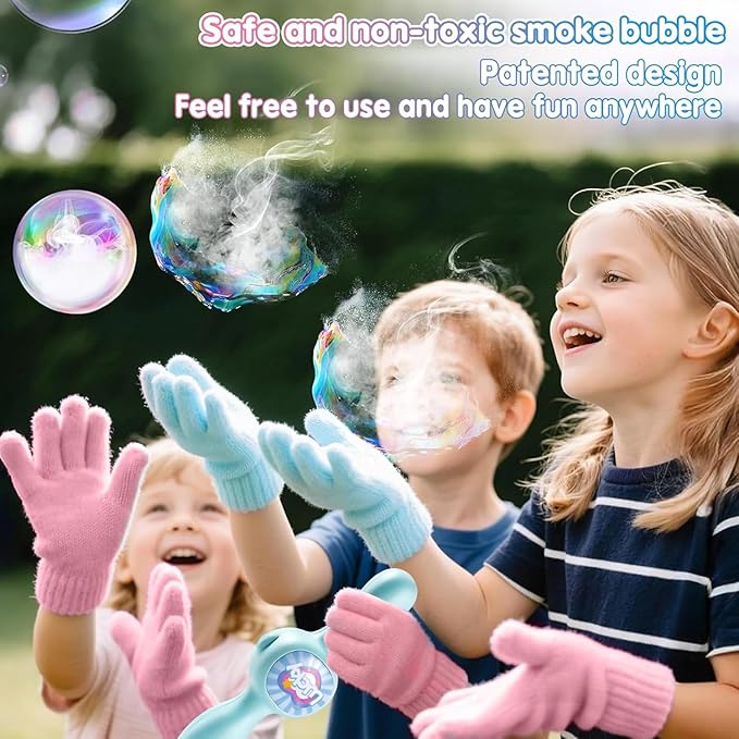 Mist Bubble Machine for Kids – Elastic Bubble Fog Wand, Smoke Bubble Sword, Interactive STEM Toy with Lights & Music, Parent-Child Fun, Outdoor Summer Play, Birthday Gift for Boys & Girls