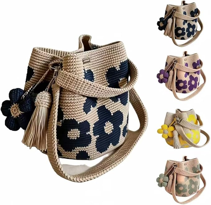 Handmade Crochet Flower Tote, Crochet Christian Bag