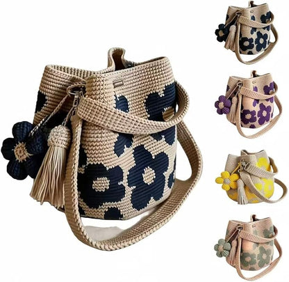 Handmade Crochet Flower Tote, Crochet Christian Bag