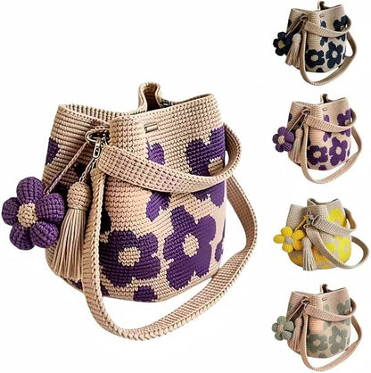 Handmade Crochet Flower Tote, Crochet Christian Bag