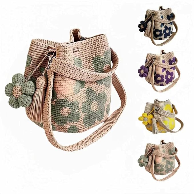 Handmade Crochet Flower Tote, Crochet Christian Bag