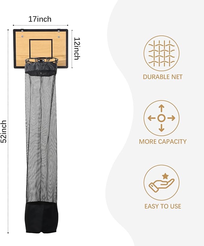 Over-the-Door Basketball Laundry Hoop,Basketball Hoop Laundry Hamper(Installation without drilling)