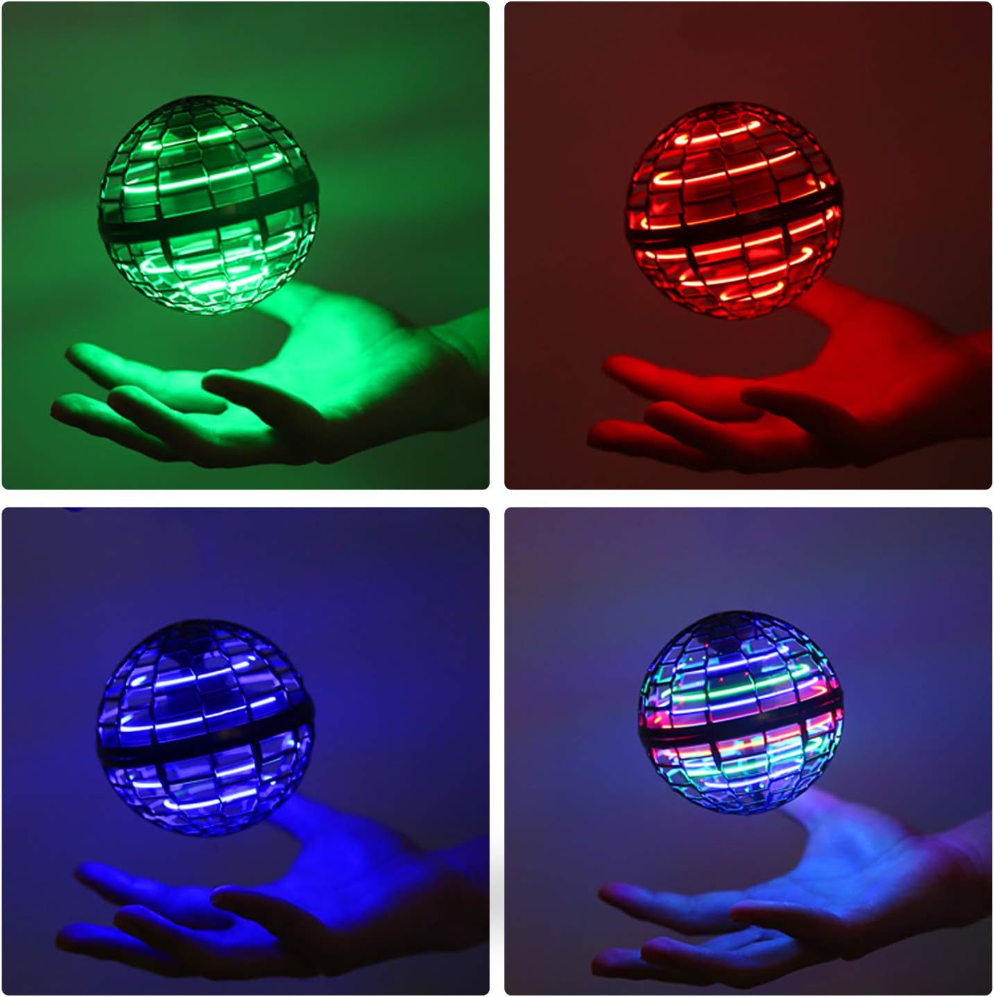 Kaiwatoy®Fly Orb Hover Ball Floating Boomerang Spinner Drone Balls - Cool Toys Gifts for 6-15 Year Old Boys & Girls