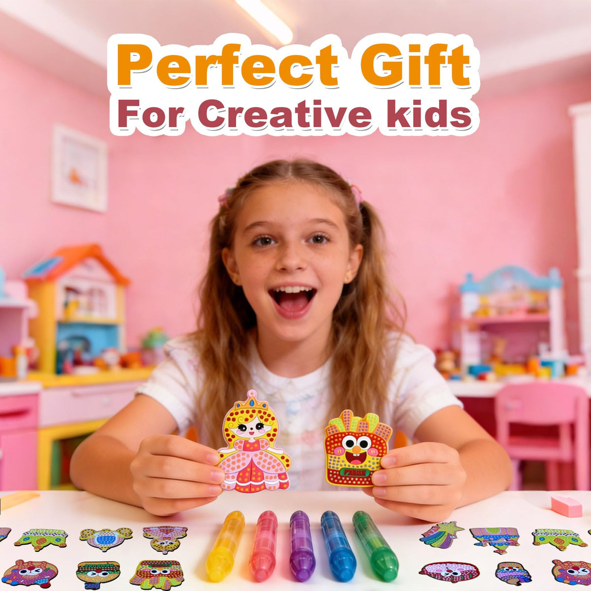 Reusable bead molds and colorful craft pens