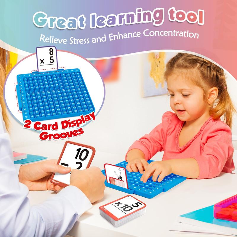Kaiwatoy®Torlam Math fidget toys,Multiplication Flash Card Times Table Chart, POP Fidget chart,Math Manipulatives Division, Addition, Math Flash Cards or Math Board