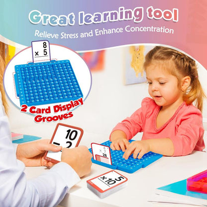 Kaiwatoy®Torlam Math fidget toys,Multiplication Flash Card Times Table Chart, POP Fidget chart,Math Manipulatives Division, Addition, Math Flash Cards or Math Board