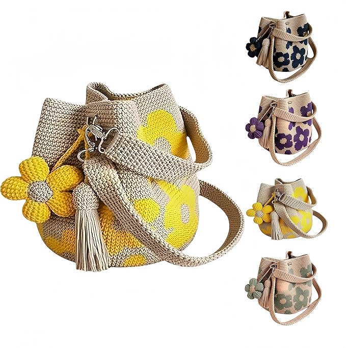Handmade Crochet Flower Tote, Crochet Christian Bag