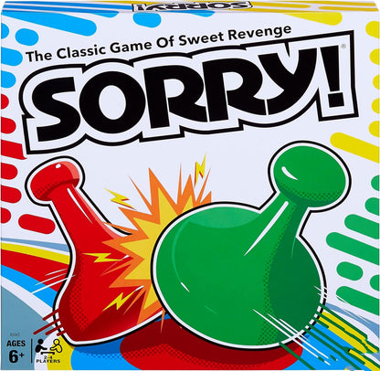 Kaiwatoy®Sorry! Board Game for Kids Ages 6 and Up; Classic Hasbro Board Game; Each Player Gets 4 Pawns; Family Game