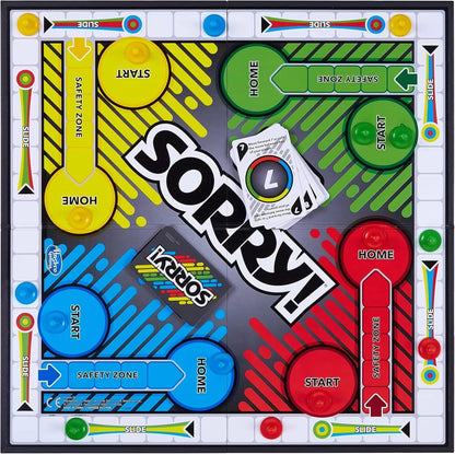 Kaiwatoy®Sorry! Board Game for Kids Ages 6 and Up; Classic Hasbro Board Game; Each Player Gets 4 Pawns; Family Game