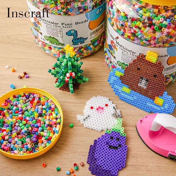 Kaiwatoy®30000pcs Fuse Beads,Multicolor 2.6mm Melty Beads Bulk Refill Kit