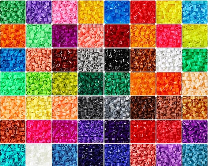 Kaiwatoy®30000pcs Fuse Beads,Multicolor 2.6mm Melty Beads Bulk Refill Kit