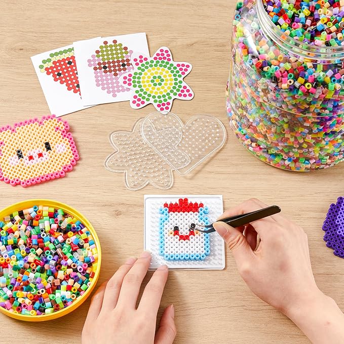 Kaiwatoy®3000pcs Fuse Beads,Multicolor 2.6mm Melty Beads Bulk Refill Kit