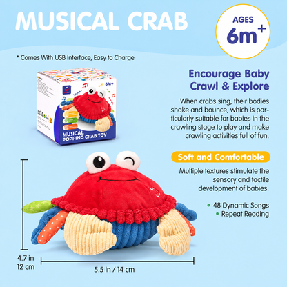 Musical Bouncing Crab Toy