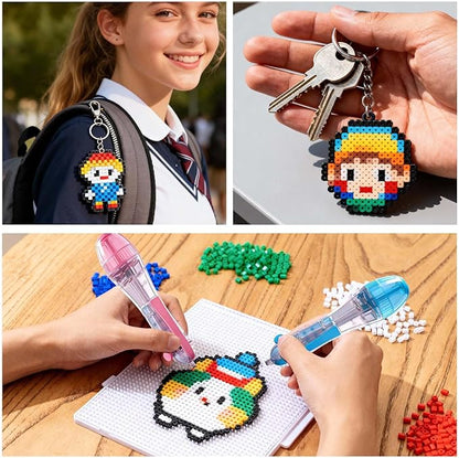 Kaiwatoy®2.6mm Fuse Bead Pen with Automatic Dispenser - 2 Pieces Melty Beads for DIY Decor