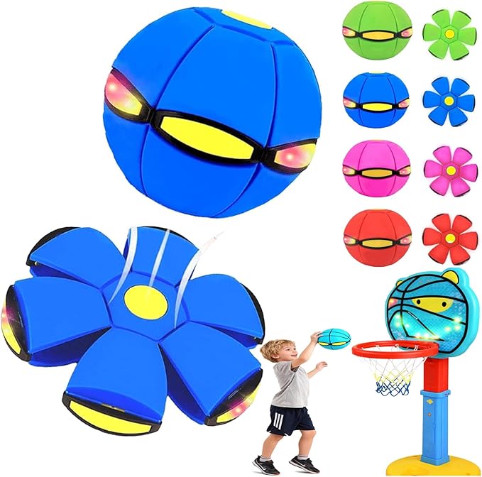 Kaiwatoy®Magic Ball, Children Bouncing Ball, Parent-Child Interaction, Dual Form Freely Switchable, with 6 Light.