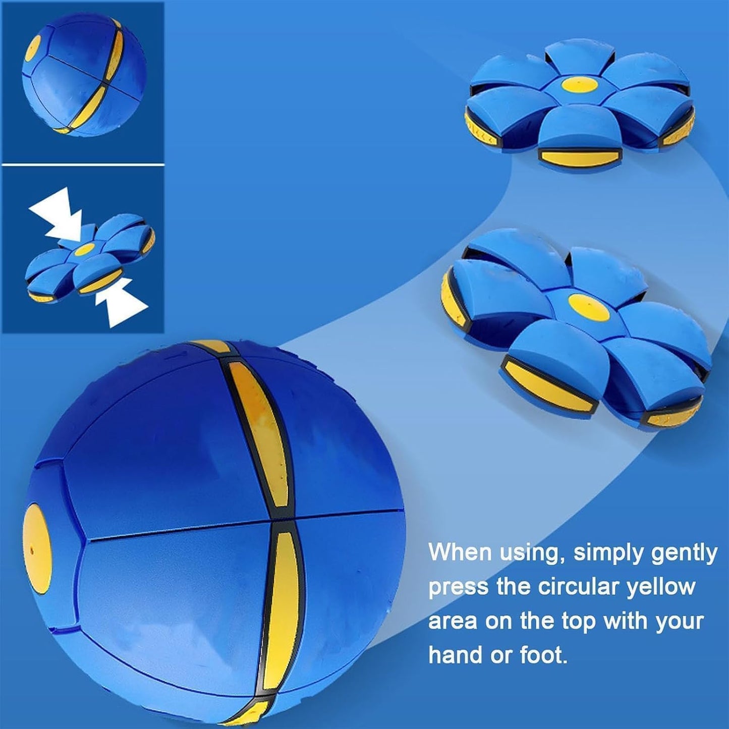 Kaiwatoy®Magic Ball, Children Bouncing Ball, Parent-Child Interaction, Dual Form Freely Switchable, with 6 Light.