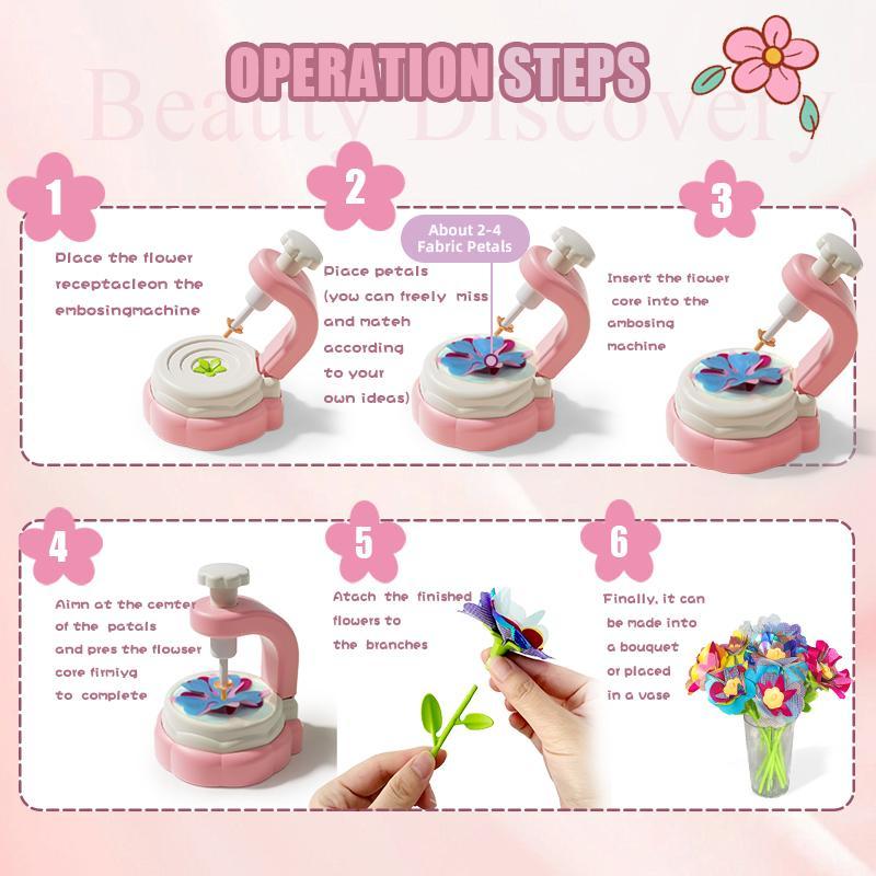 DIY Flower Bouquet Making Kit for Kids — Fun Fabric Craft Set