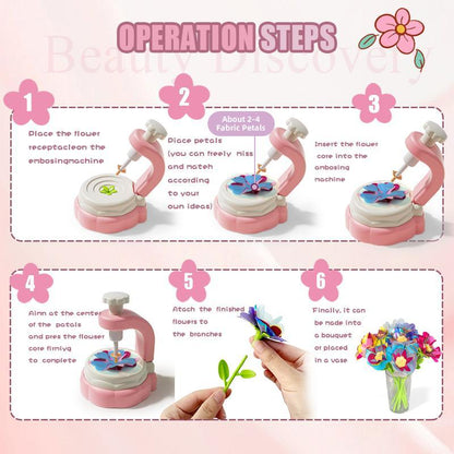 DIY Flower Bouquet Making Kit for Kids — Fun Fabric Craft Set