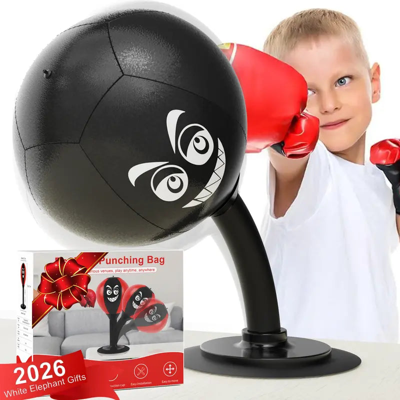 Kaiwatoy®Desktop Punching Bag,Stress Buster with Suction Cup for Office Table and Counters, Funny Toys for Kids Coworkers and Friends