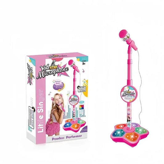 Unleash Your Child's Inner Pop Star! This Karaoke Microphone Toy with Colorful LED Lights & Built-in Music Encourages Singing, Boosts Confidence, and Makes a Perfect Birthday Gift for children Aged 3+. Fun, Educational, and Hours of Entertainment!