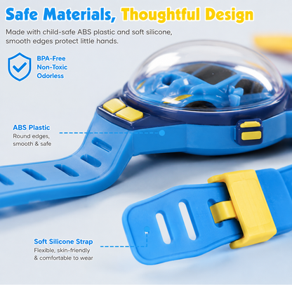 Wearable Watch RC Car | One Button Pop-Up Mini Racer For Quiet Indoor Play