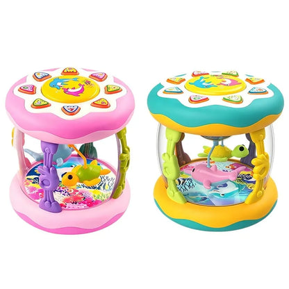 Pink and blue drum toy bundle