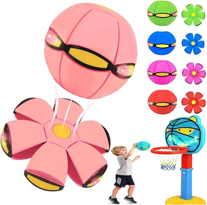 Kaiwatoy®Magic Ball, Children Bouncing Ball, Parent-Child Interaction, Dual Form Freely Switchable, with 6 Light.