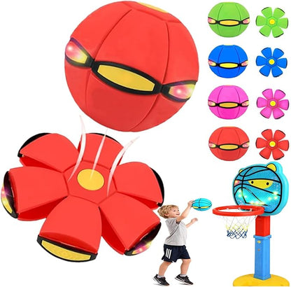 Kaiwatoy®Magic Ball, Children Bouncing Ball, Parent-Child Interaction, Dual Form Freely Switchable, with 6 Light.