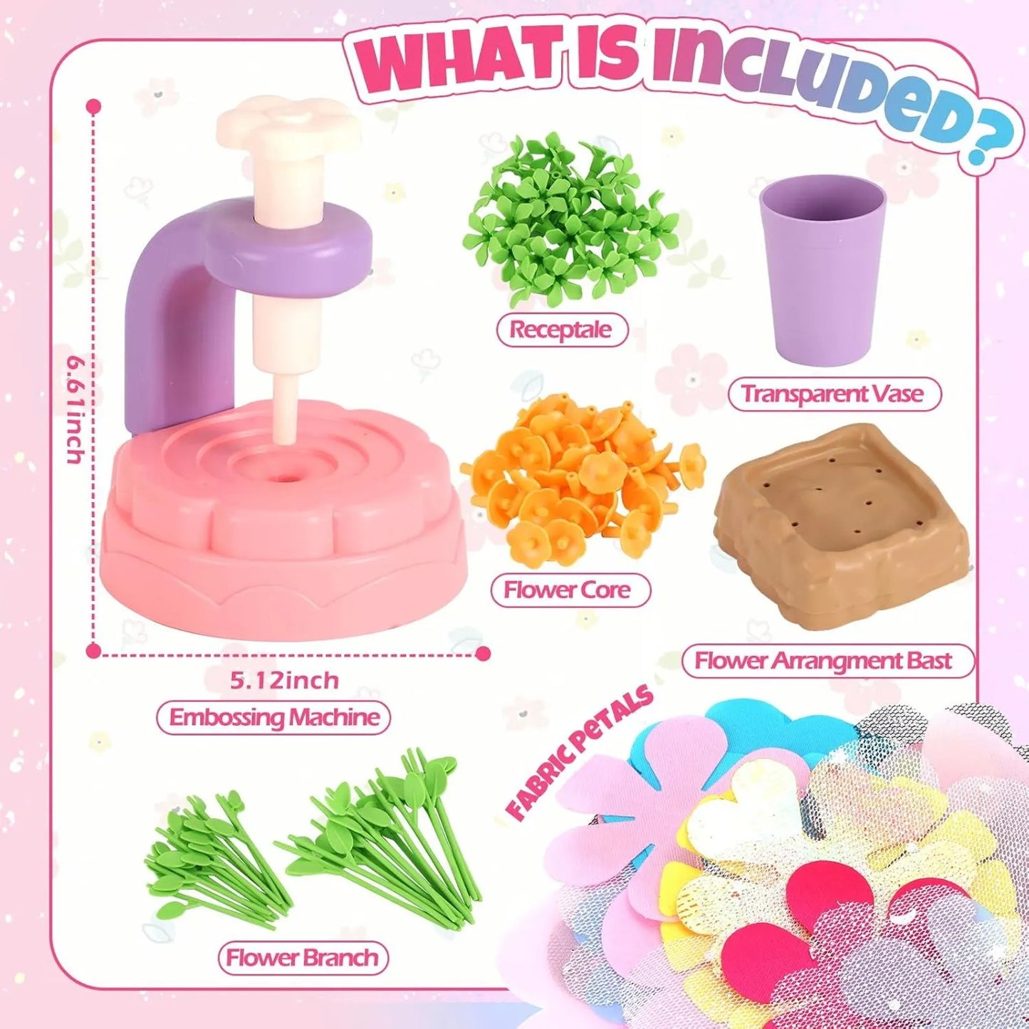 DIY Flower Bouquet Making Kit for Kids — Fun Fabric Craft Set