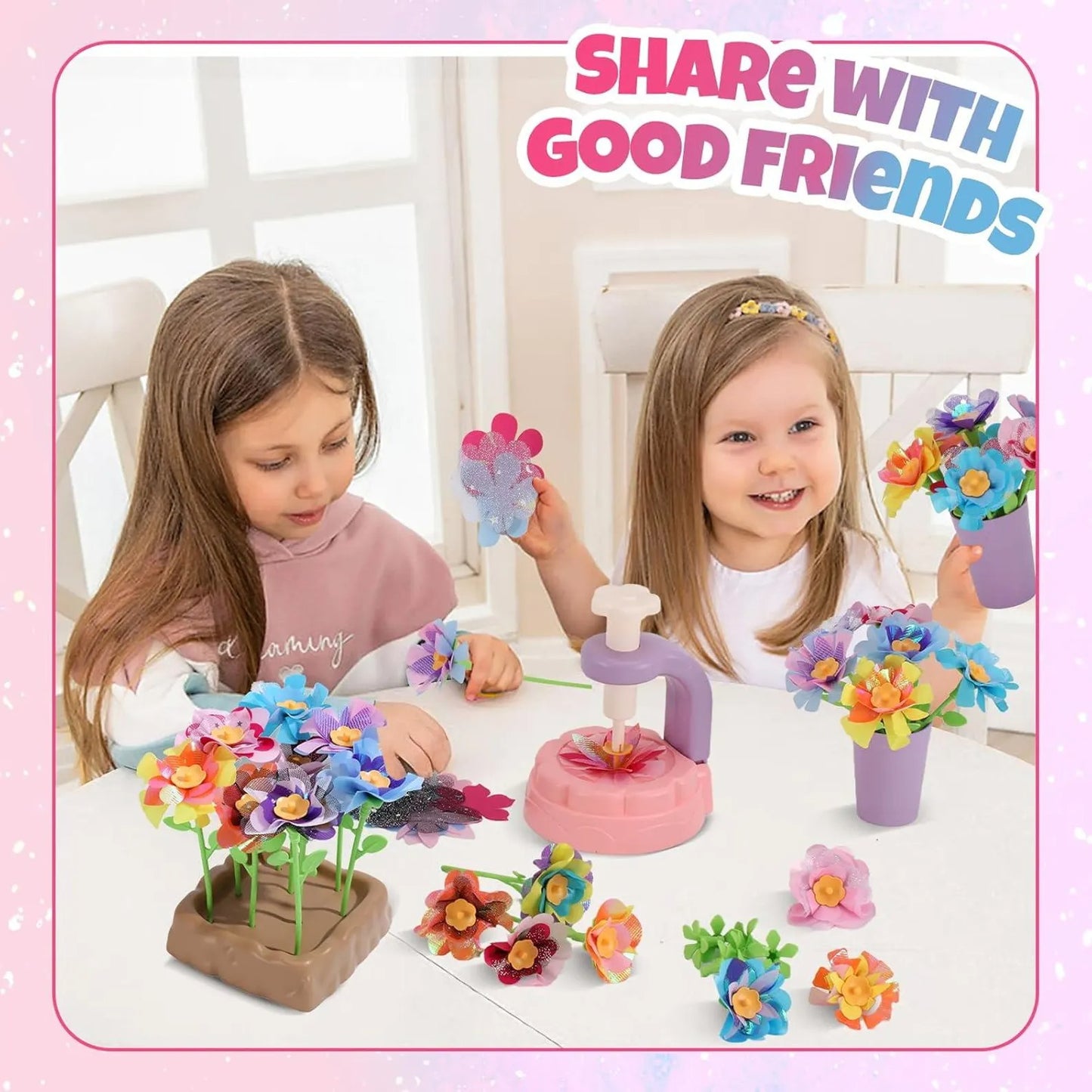 DIY Flower Bouquet Making Kit for Kids — Fun Fabric Craft Set