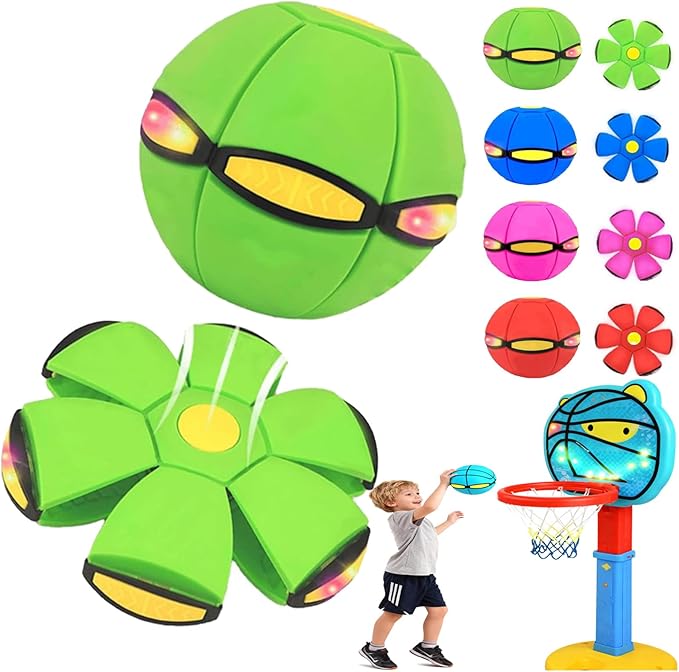 Kaiwatoy®Magic Ball, Children Bouncing Ball, Parent-Child Interaction, Dual Form Freely Switchable, with 6 Light.