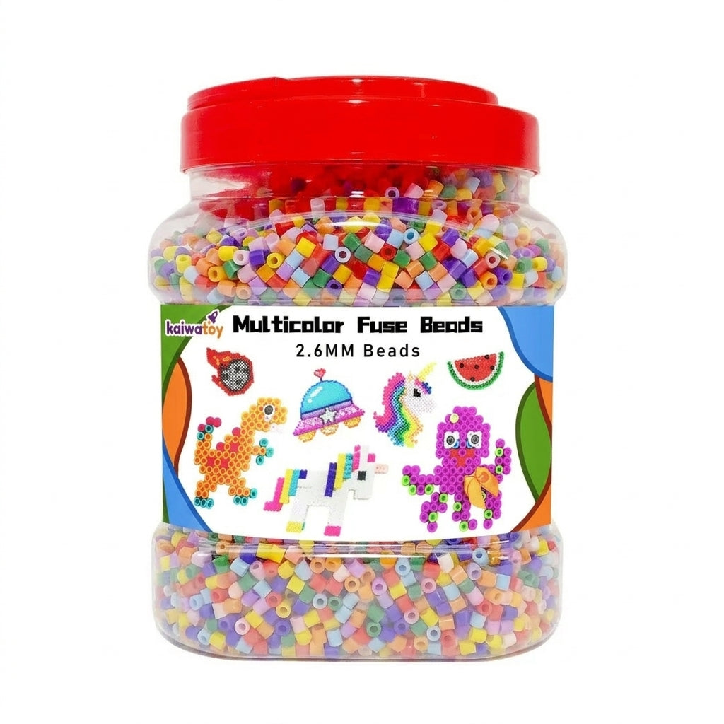 Kaiwatoy®30000pcs Fuse Beads,Multicolor 2.6mm Melty Beads Bulk Refill Kit