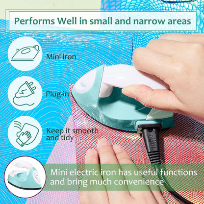 Kaiwatoy®Mini Craft Iron Mini Heat Press Small Iron for Fuse Bead Patch DIY Heat Transfer Vinyl