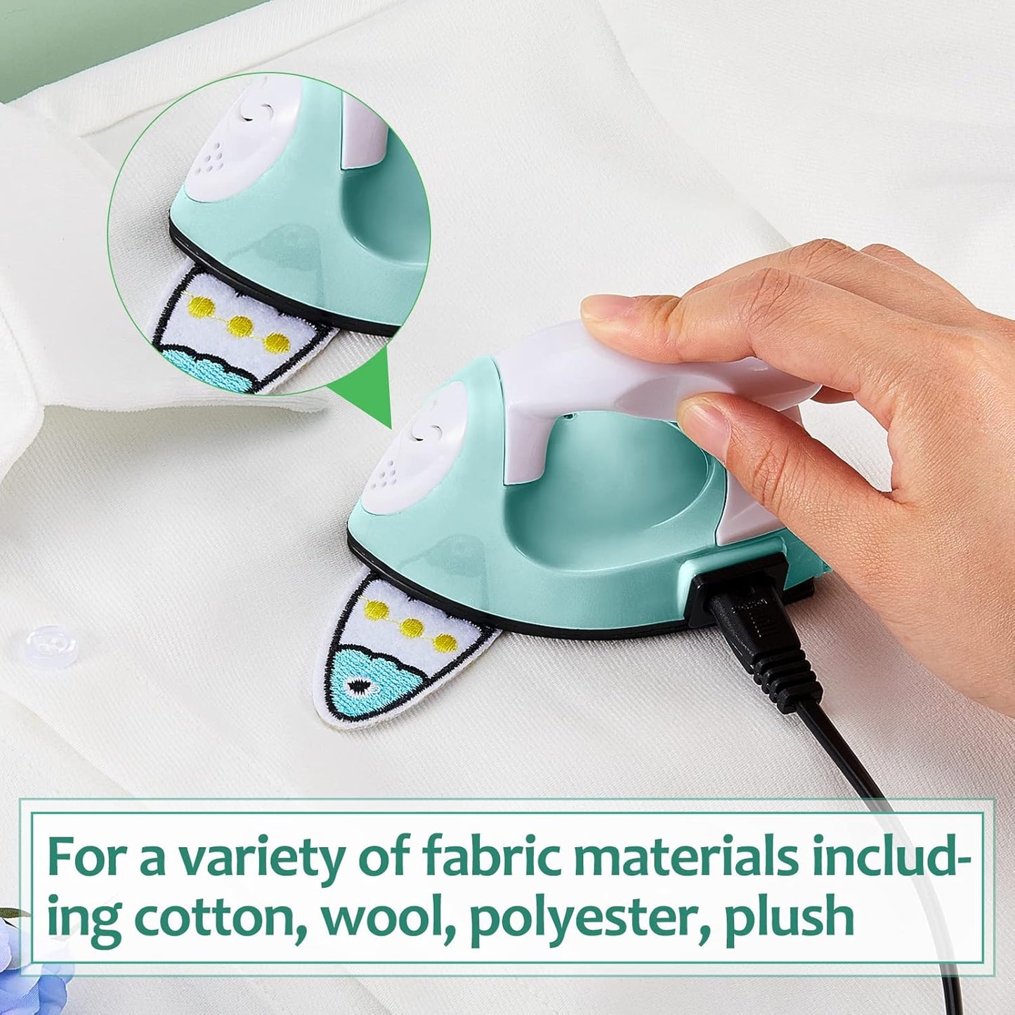 Kaiwatoy®Mini Craft Iron Mini Heat Press Small Iron for Fuse Bead Patch DIY Heat Transfer Vinyl